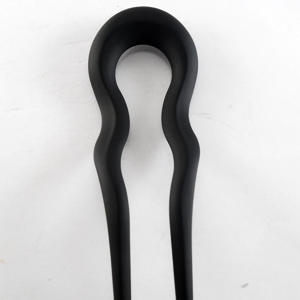 Hair Fork  Black Plastic Wavy Hair Notion 5" Matte Finish